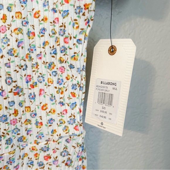 NWT, Billabong Forever Girly Fit & Flare Floral Mini Dress, Size Small - Picture 7 of 14